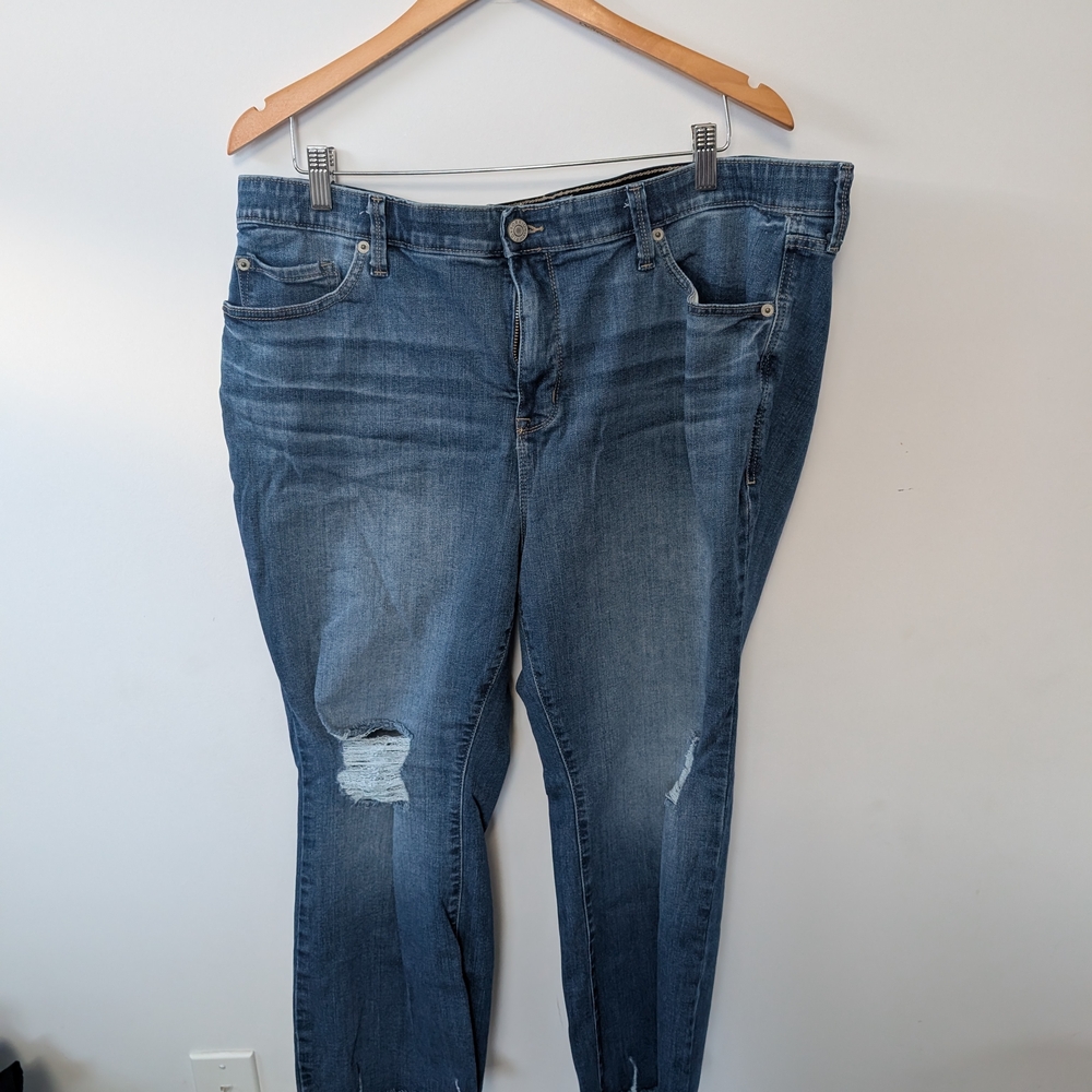Torrid Blue Distressed Boyfriend Jeans